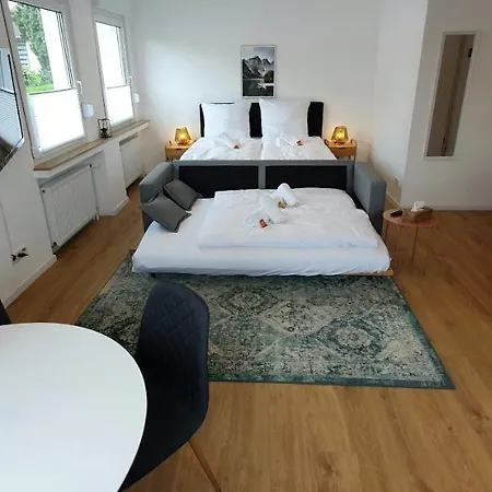 Apartment Citychalet-uni- Boxspringbett Kueche-ruhig-parkplatz