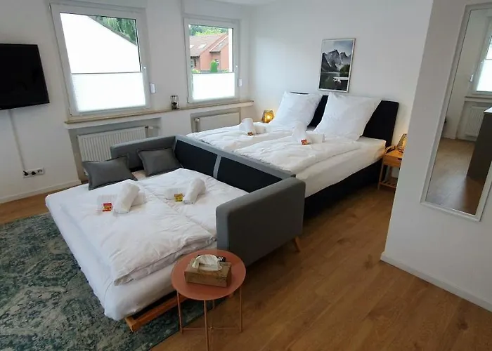 شقة Chalet-uni- Boxspringbett Kueche-ruhig-parkplatz