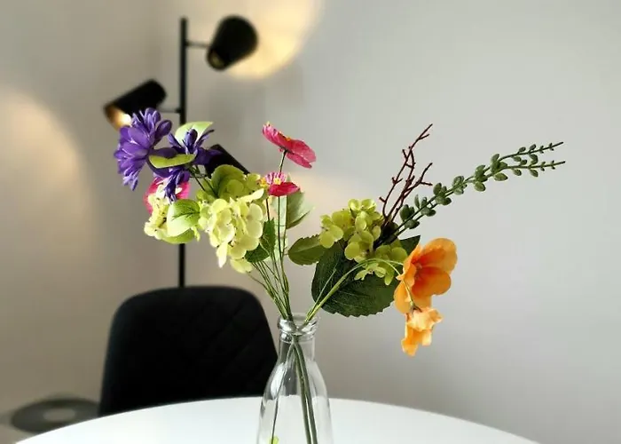 Chalet-uni- Boxspringbett Kueche-ruhig-parkplatz 아파트 *