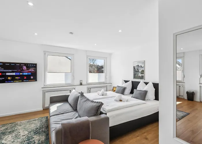 Chalet-uni- Boxspringbett Kueche-ruhig-parkplatz